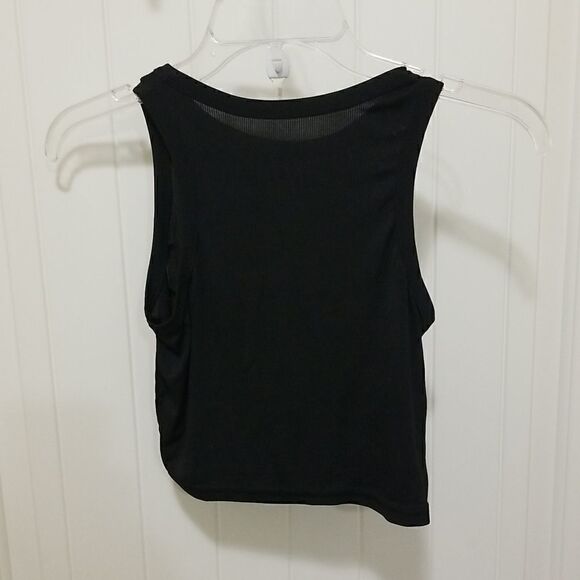 Black Sleeveless Halter V-Neck Cotton Printed Tops sz Medium - Picture 6 of 7